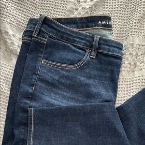 American Eagle Outfitters Women's Dark Blue Skinny Jeans